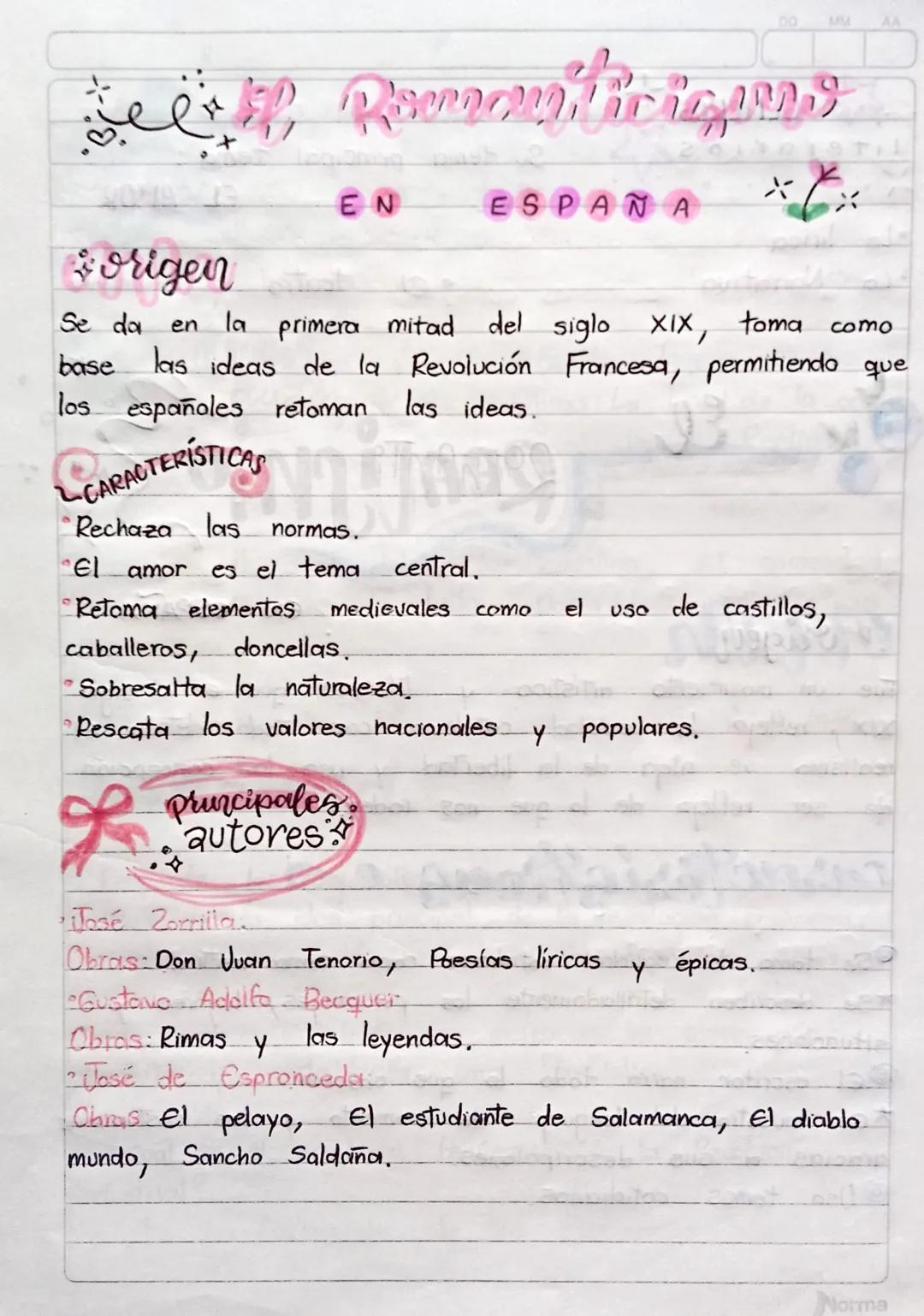 # El Romanticismo

EN ESPAÑA

## Origen

Se da en la primera mitad del siglo XIX, toma como base las ideas de la Revolución Francesa, permit