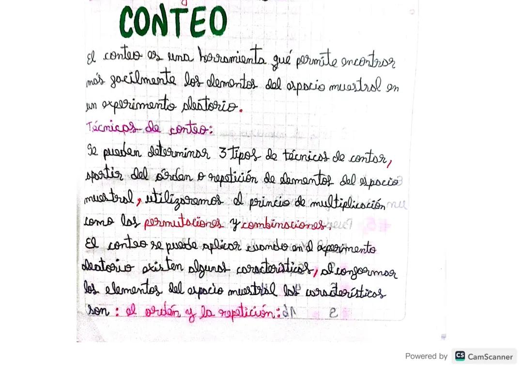 Conteo, Diagrama de árbol, combinaciones 
