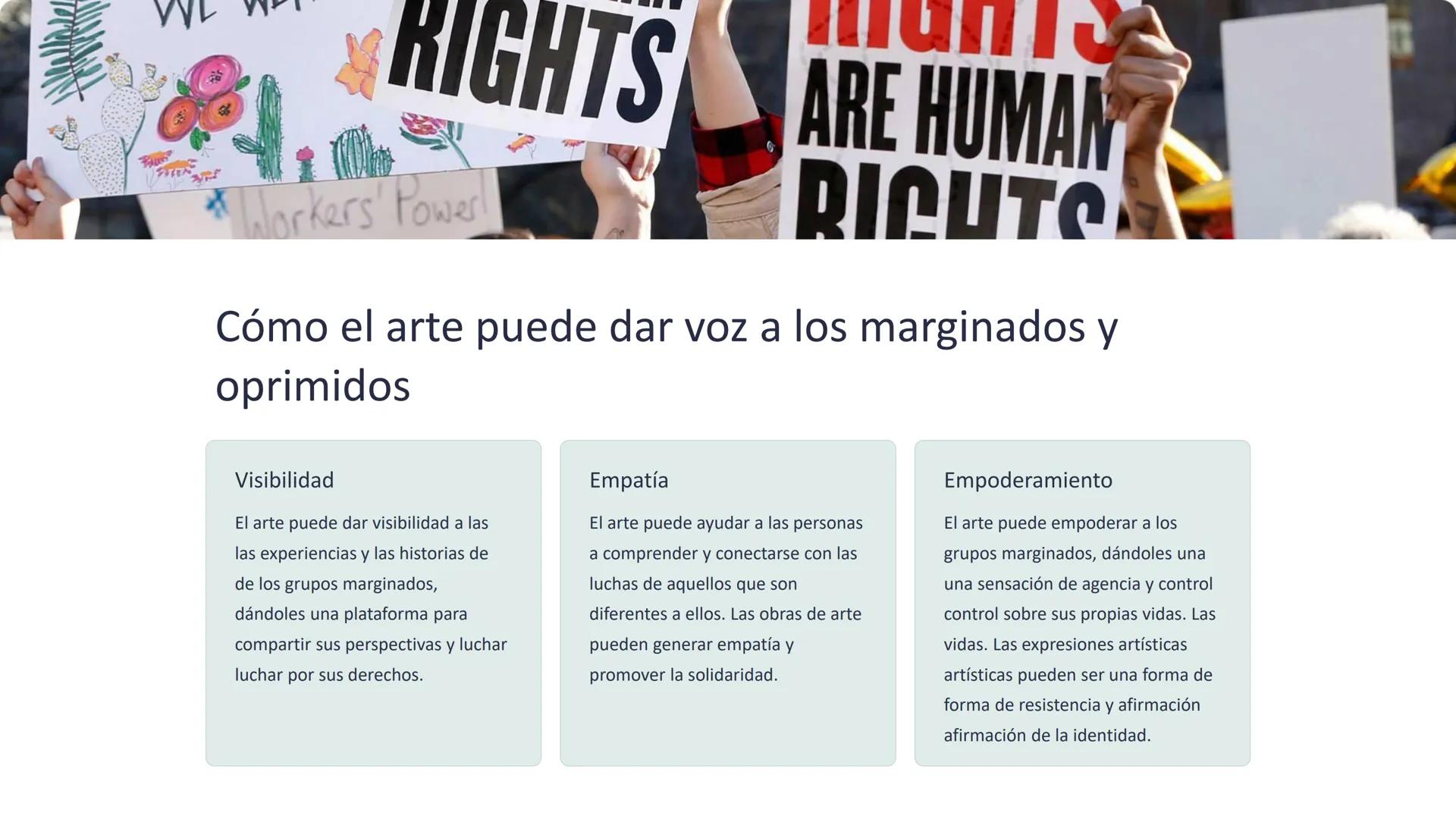 # Arte y Política: El Poder
# Poder del Arte como
# como Herramienta de
# de Protesta y Cambio
# Cambio Social

Garner

El arte, en todas su