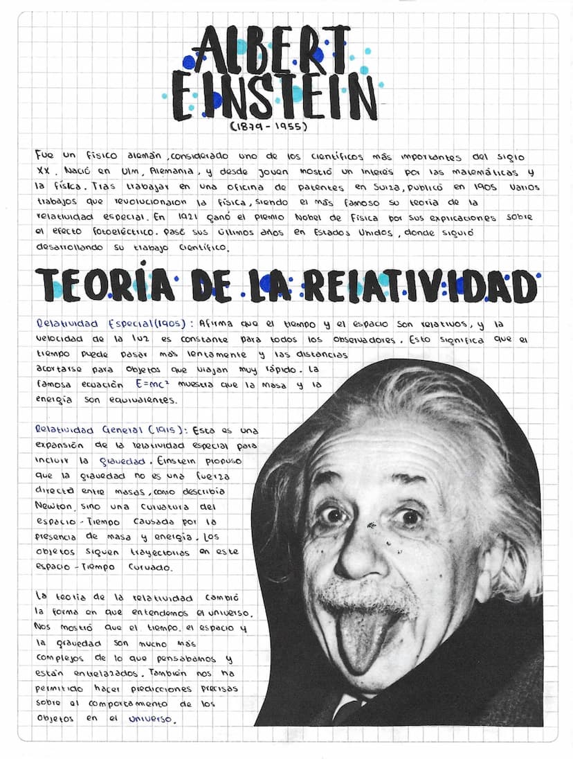 ALBERT
EINSTEIN
Fue un fisico
aleman, considerado
XX. Nació en
(1879-1955)
uno de 10s cientificos más importantes
del siglo
Ulm, Alemania, y