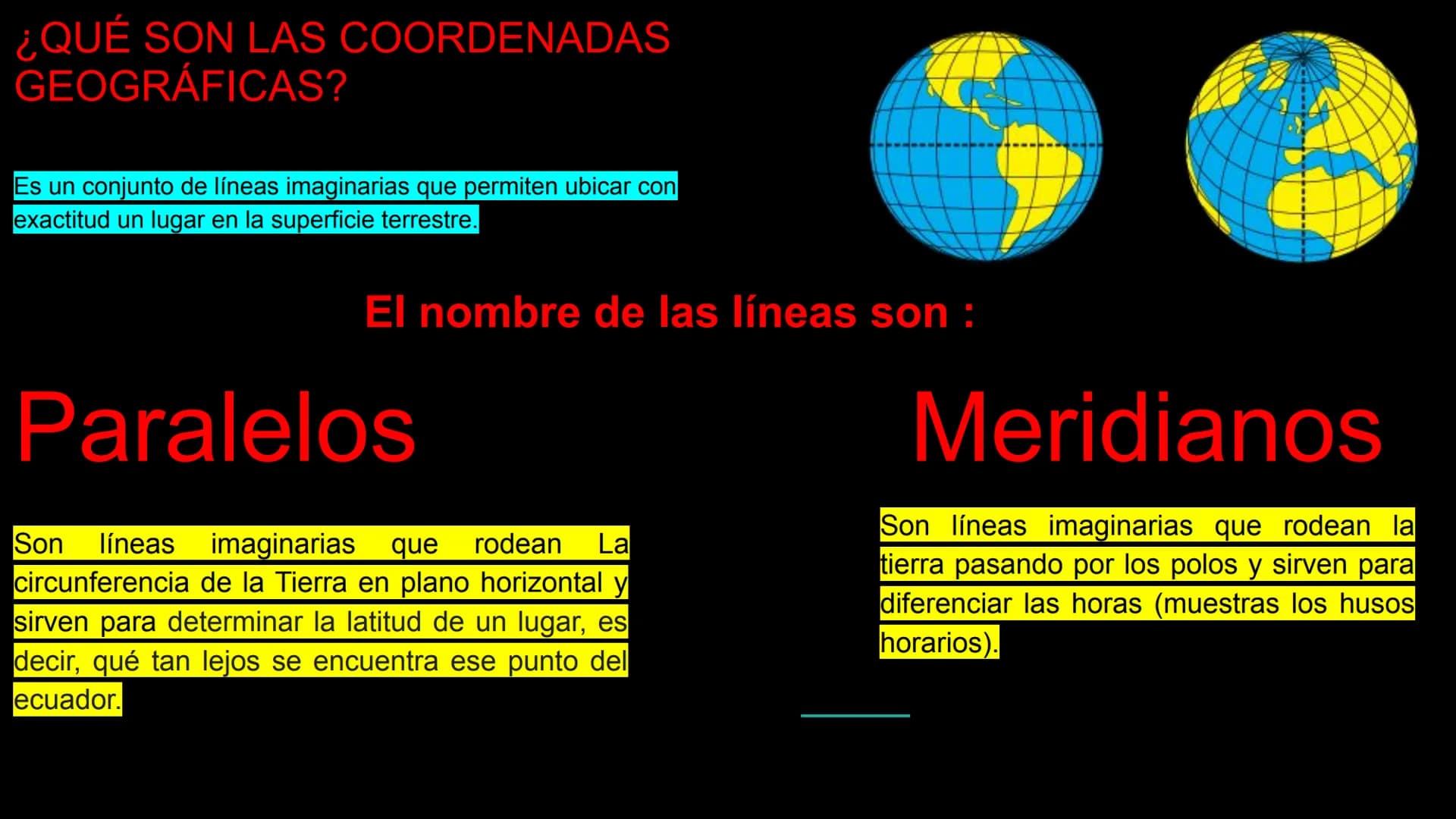 Herramientas de la geografía
ramque Scythi
so VI ¿QUÉ SON LAS COORDENADAS
GEOGRÁFICAS?
Es un conjunto de líneas imaginarias que permiten ubi