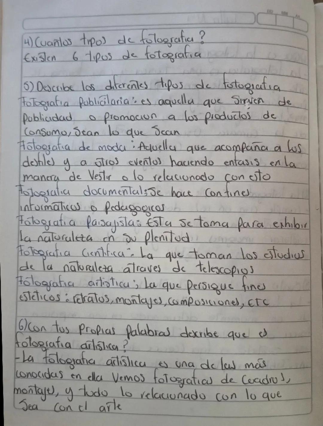 Taller N+1
1) Que o la fotografia?
- La fotogratia es una tecnica
arte
y
una
forma de
que consiste en Capturar Imagine),
Progeilandolas y fi