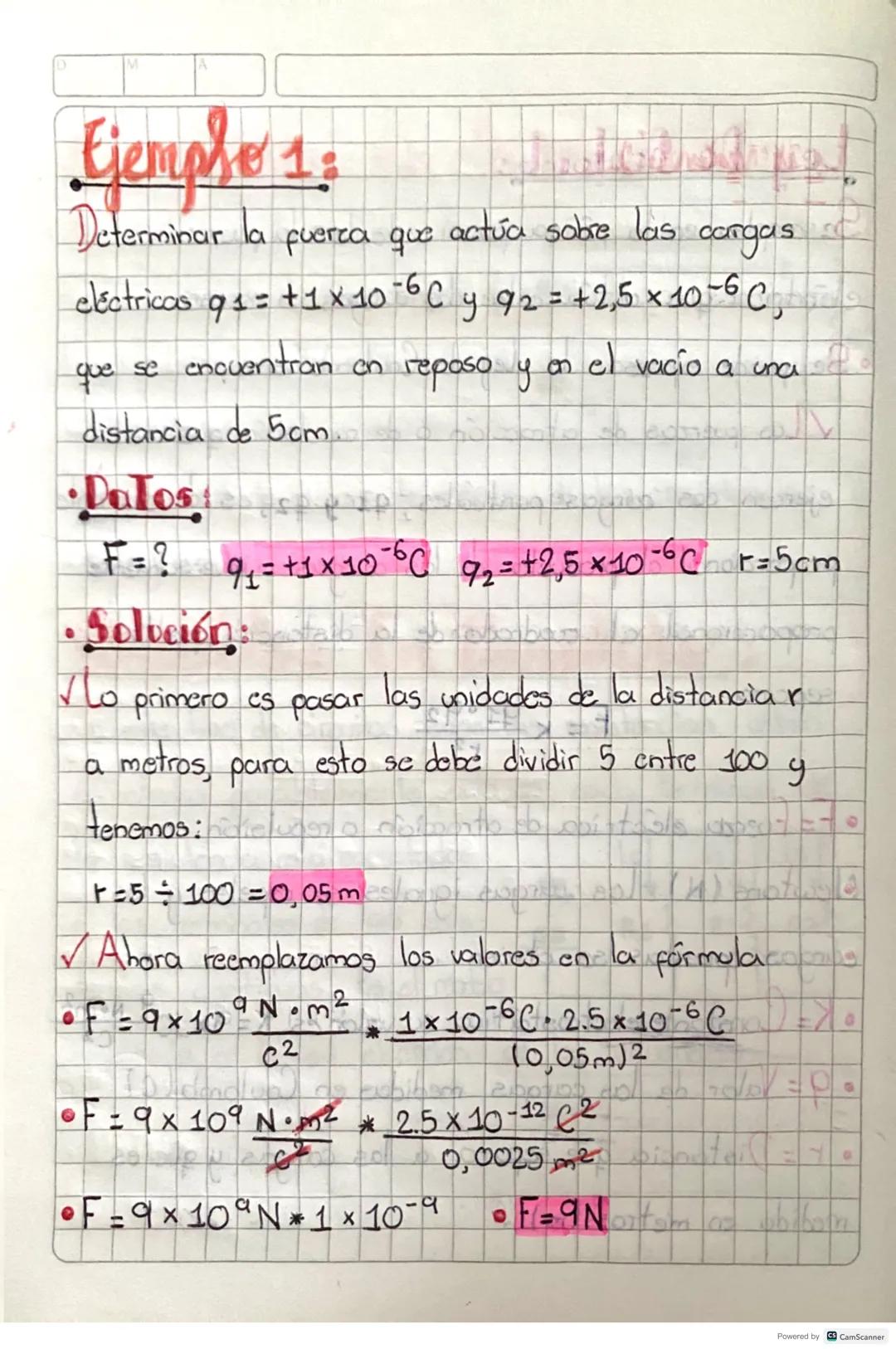 D
M
Ley De Coulomb
Se emplea en la física para calcular la
electrica
que
actua entre dos
fuerza
cargas on reposo
герово.
• Se puede expresar