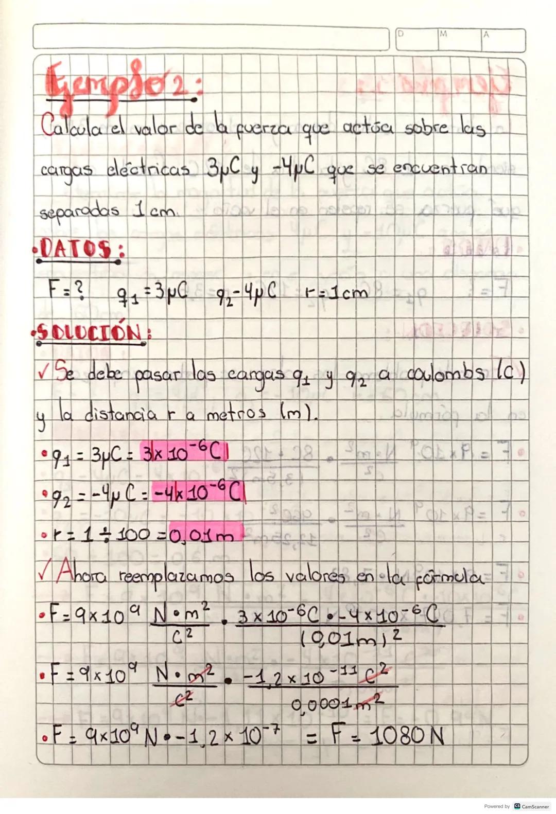 D
M
Ley De Coulomb
Se emplea en la física para calcular la
electrica
que
actua entre dos
fuerza
cargas on reposo
герово.
• Se puede expresar