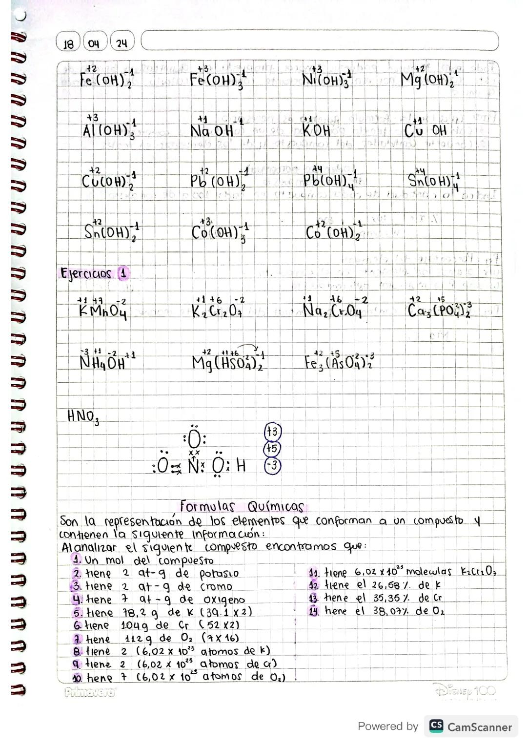Problemas y conceptos sobre fórmulas químicas