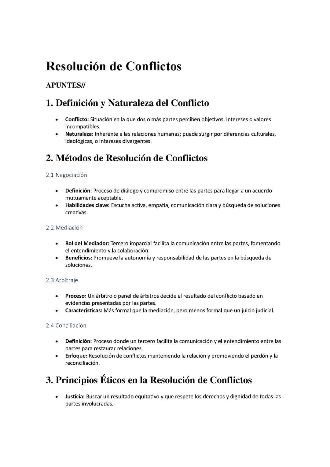 Resolución de Conflictos