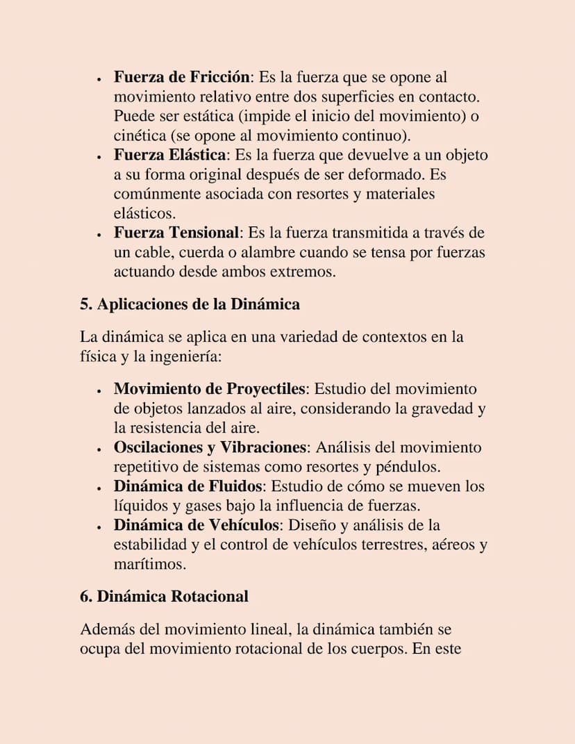 DINÁMICA
1. Introducción a la Dinámica
La dinámica es la rama de la mecánica que estudia el
movimiento de los cuerpos y las fuerzas que lo p