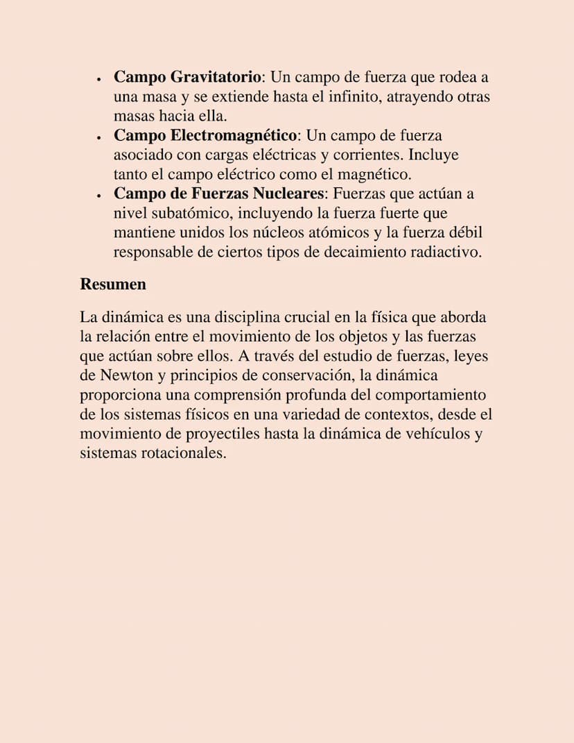 DINÁMICA
1. Introducción a la Dinámica
La dinámica es la rama de la mecánica que estudia el
movimiento de los cuerpos y las fuerzas que lo p