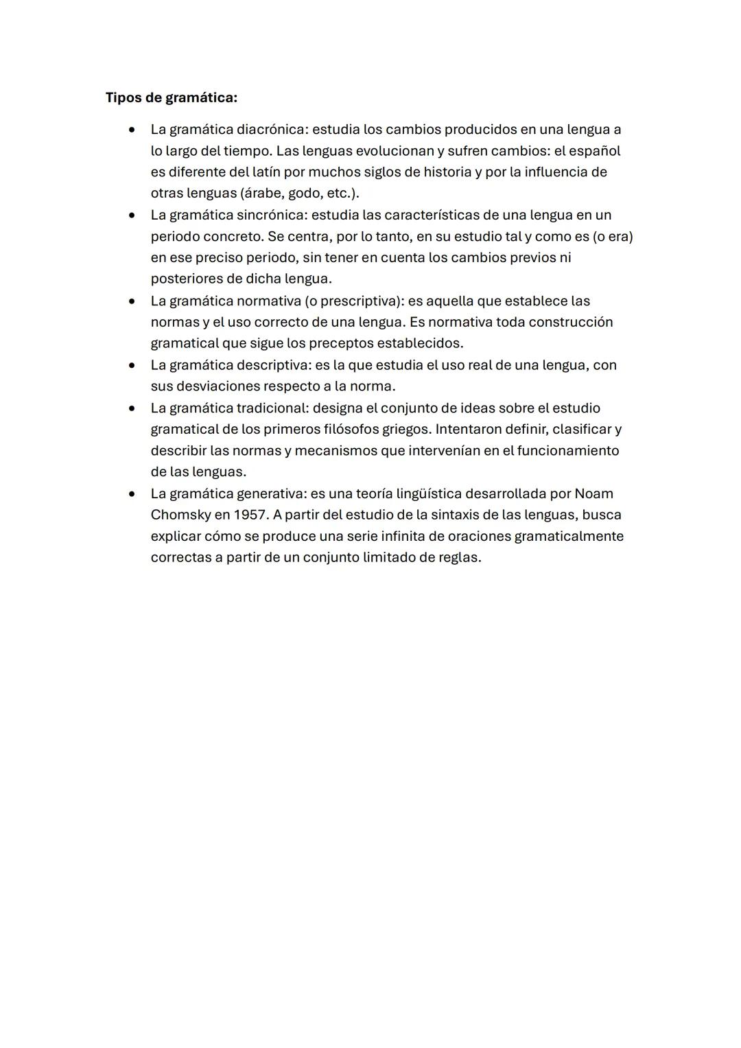LA GRAMÁTICA
Concepto:
La Gramática es el estudio de la estructura de las palabras y cómo se agrupan y
relacionan entre ellas. Abarca, por l