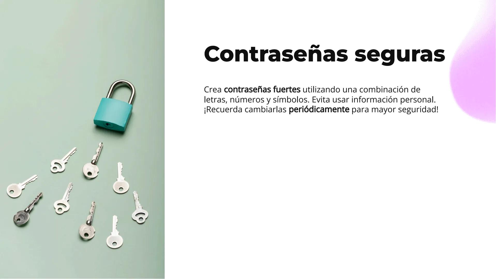 ¡Navega seguro!
Consejos para
protegerte en internet ¡Bienvenidos!
¡Prepárate para navegar seguro en internet!
En esta presentación, aprende