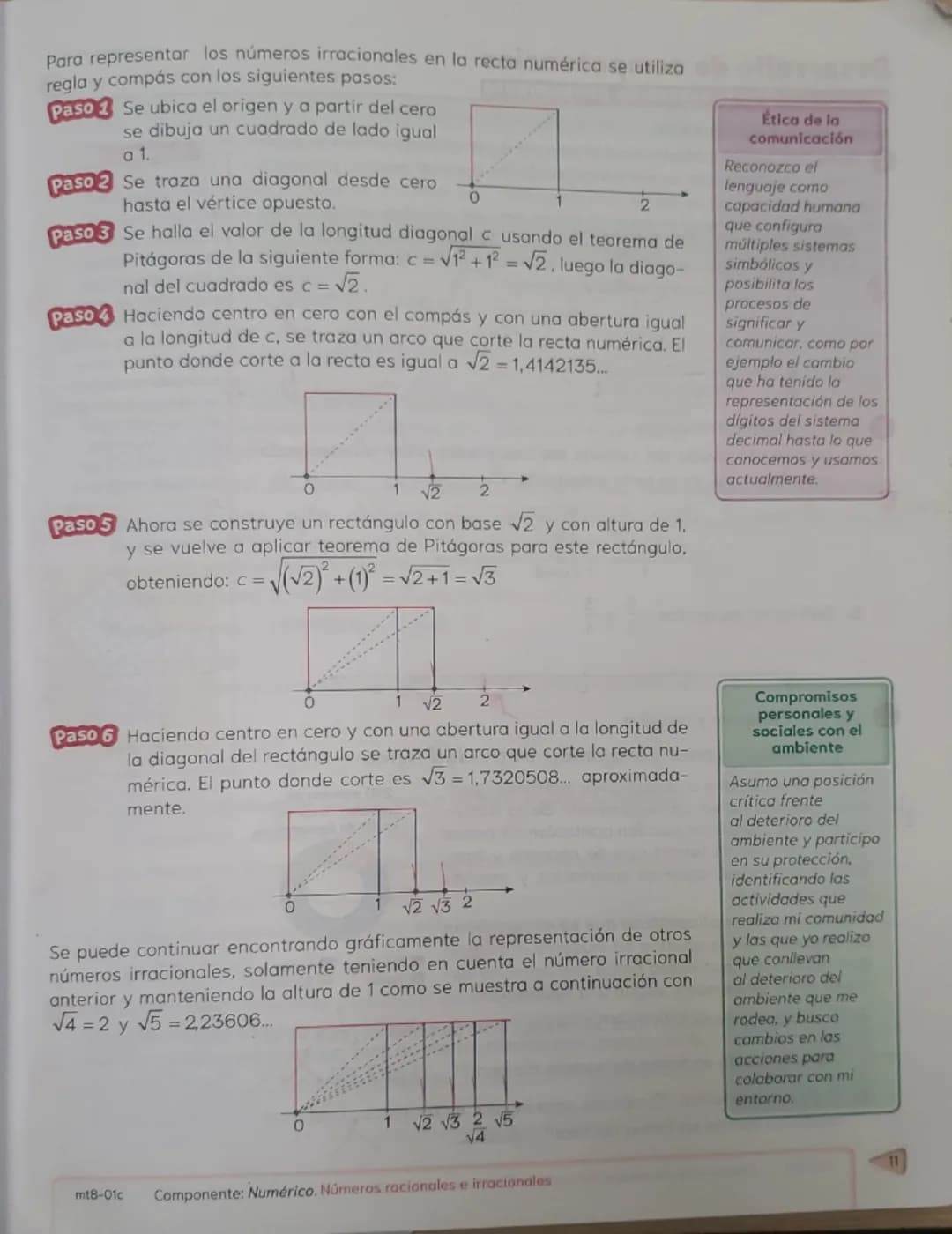 Unidad temática
Aqui aprenderás.
⚫ Números racionales
. Números irracionales
Números racionales e irracionales
Meta de
aprendizaje
Identific
