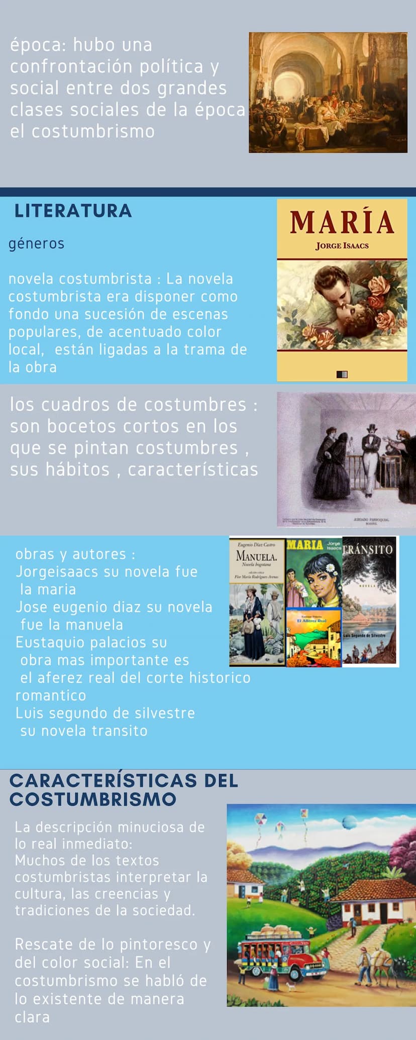 COSTUMBRISMO
¿QUE ES EL
COSTUMBRISMO ?
Es un movimiento artístico
pretende que la obra de arte sea
una exposicon de las costumbres
sociales
