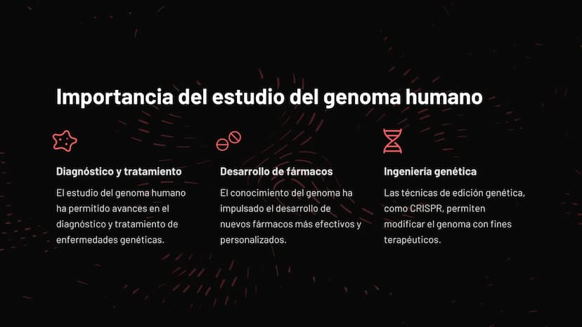Introducción al
genoma humano
El genoma humano es el conjunto completo de material genético
presente en las células, compuesto por aproximad