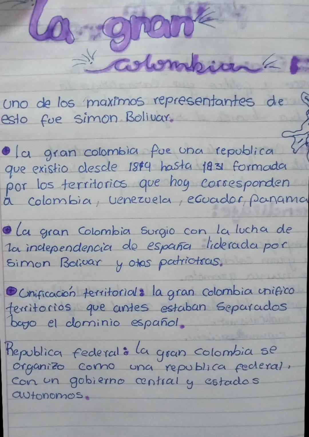 La grant
colombiank
uno de los maximos representantes de S
esto fue simon Bolivar.
E
la gran colombia fue una republica
que existio desde 18