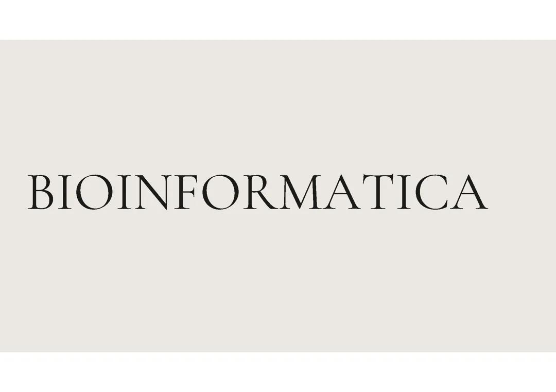 Presentacion sobre Bioinformatica