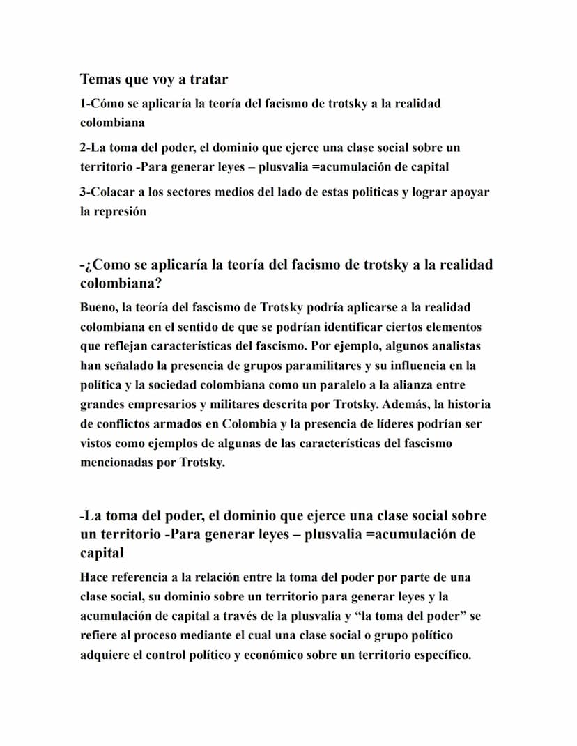 -Tema :El facismo según león trotsky
el líder revolucionario León Trotsky describió el fascismo como un
movimiento político y social que se 