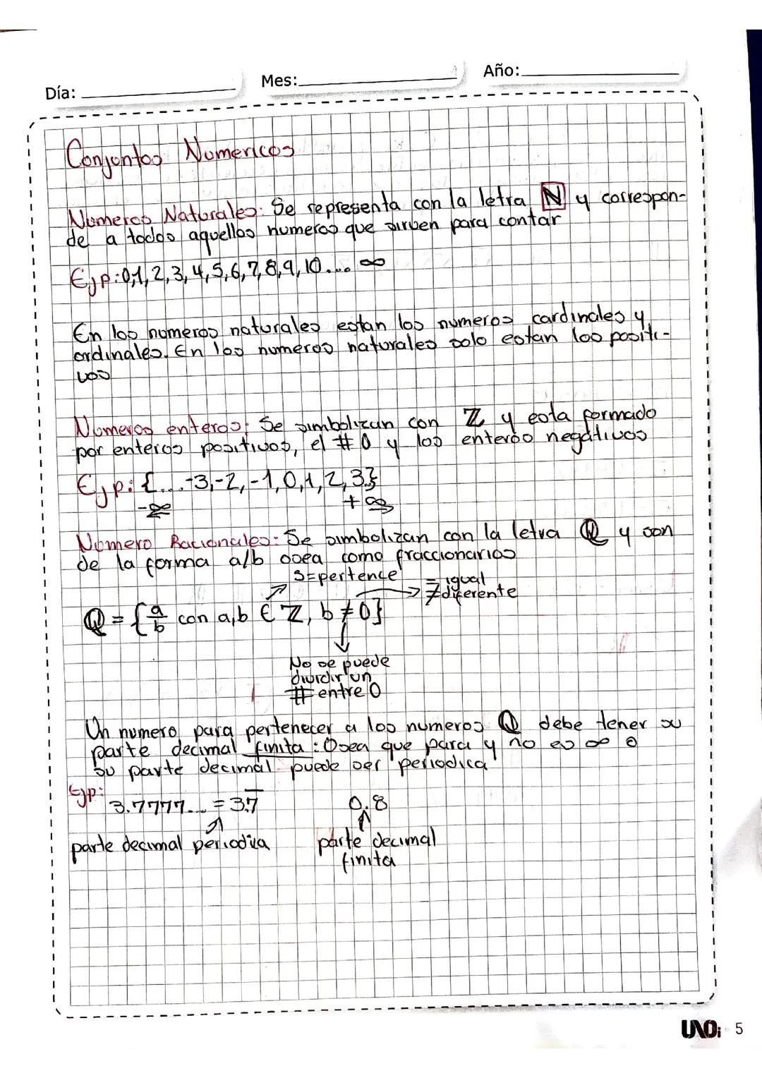 Conjuntos numéricos