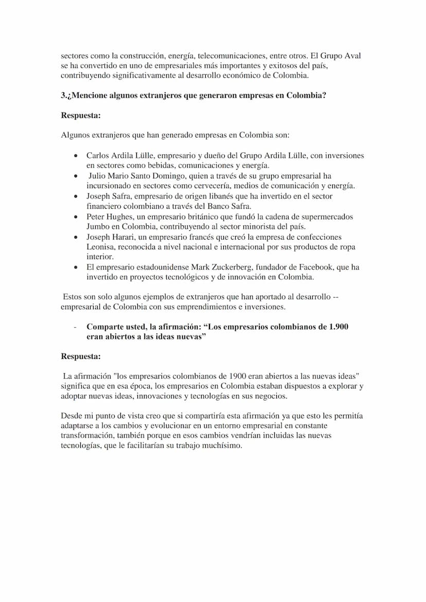 Historia empresarial Taller.
1.¿Por qué estudiar la historia empresarial de Colombia? En Colombia, ¿cómo
eran los empresarios del siglo XIX?