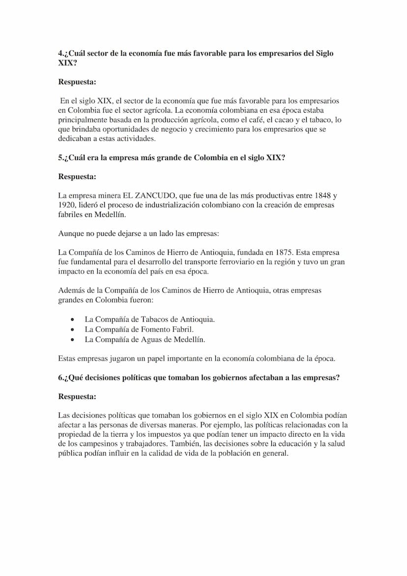 Historia empresarial Taller.
1.¿Por qué estudiar la historia empresarial de Colombia? En Colombia, ¿cómo
eran los empresarios del siglo XIX?