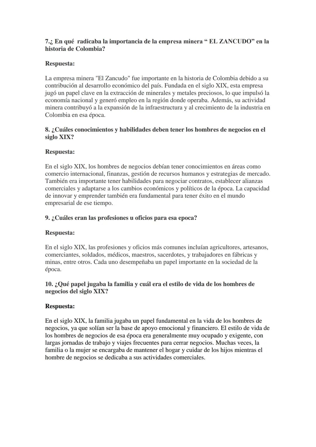 Historia empresarial Taller.
1.¿Por qué estudiar la historia empresarial de Colombia? En Colombia, ¿cómo
eran los empresarios del siglo XIX?