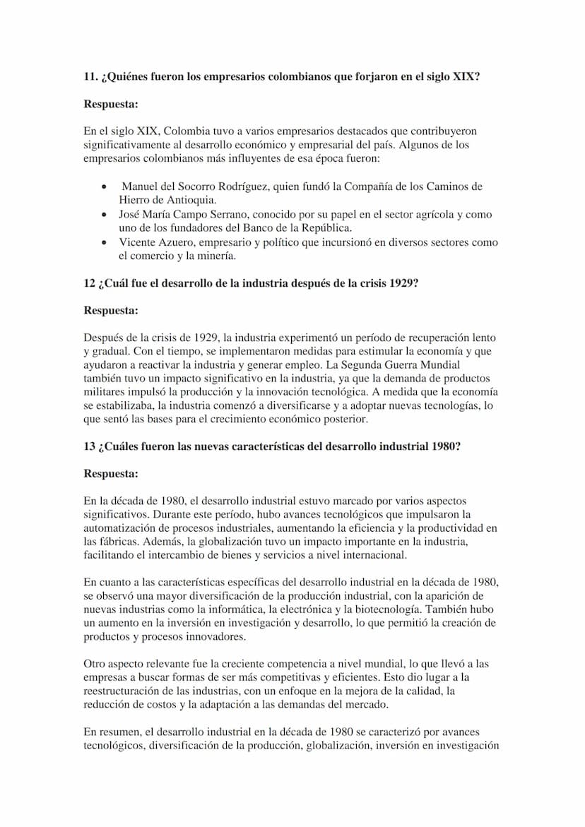 Historia empresarial Taller.
1.¿Por qué estudiar la historia empresarial de Colombia? En Colombia, ¿cómo
eran los empresarios del siglo XIX?