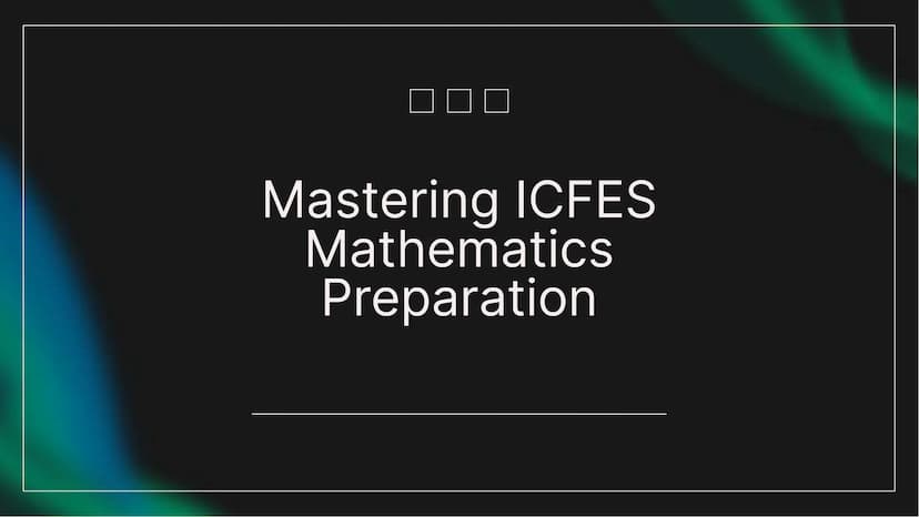 ☐
Mastering ICFES
Mathematics
Preparation Introduction
Welcome to Mastering ICFES Mathematics
Preparation. This presentation will provide es