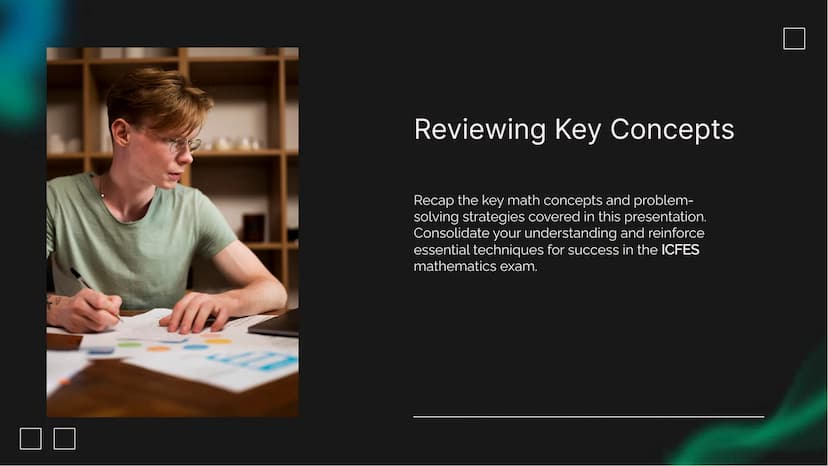 ☐
Mastering ICFES
Mathematics
Preparation Introduction
Welcome to Mastering ICFES Mathematics
Preparation. This presentation will provide es