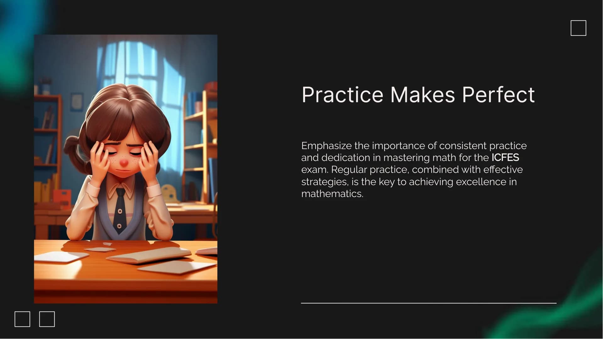 ☐
Mastering ICFES
Mathematics
Preparation Introduction
Welcome to Mastering ICFES Mathematics
Preparation. This presentation will provide es