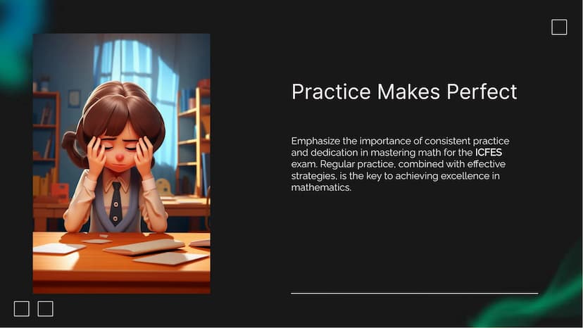 ☐
Mastering ICFES
Mathematics
Preparation Introduction
Welcome to Mastering ICFES Mathematics
Preparation. This presentation will provide es