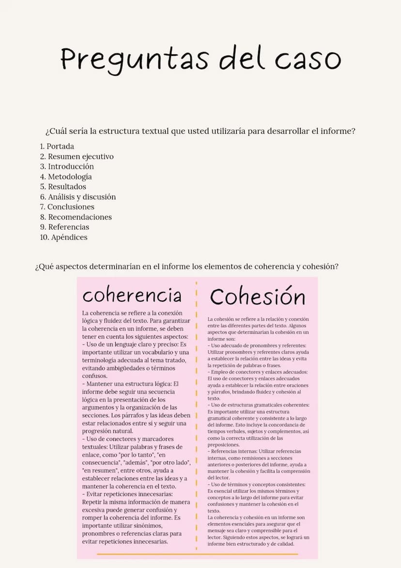 PRODUCCIÓN DE
TEXTO E
HIPERTEXTOS
LINA MARÍA VARGAS PULIDO Preguntas del caso
¿Cuál sería la estructura textual que usted utilizaría para de