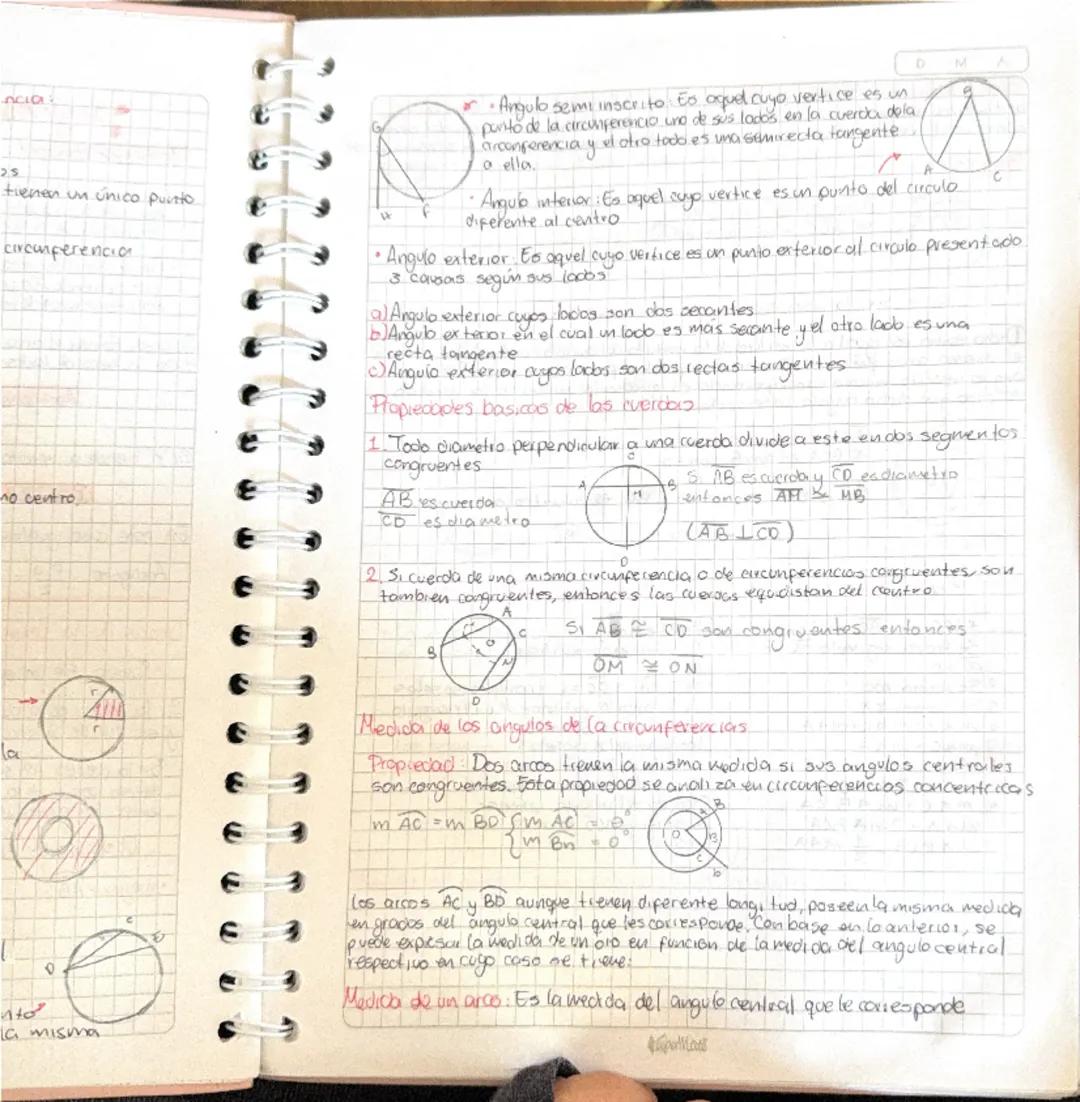 D
M
A
€
E
€
3
angulos en la circunferencia
Conceptos basicos
•Circunferencia Es el conjunto de todo la punta localizado en un plano y que
eq