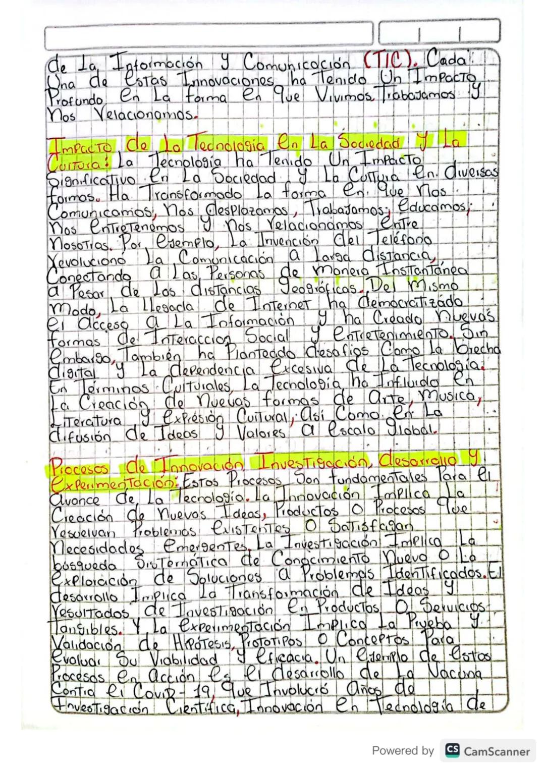 Clase: Procesos de Innovación, Investigación
desarrollo y experimentación.
PROPOSITO
Explica: Cómo La Tecnologia, ha evolucionado en...
La m