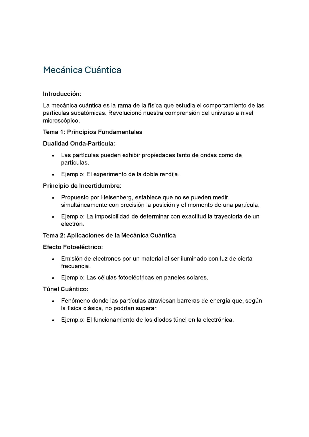 Mecánica Cuántica