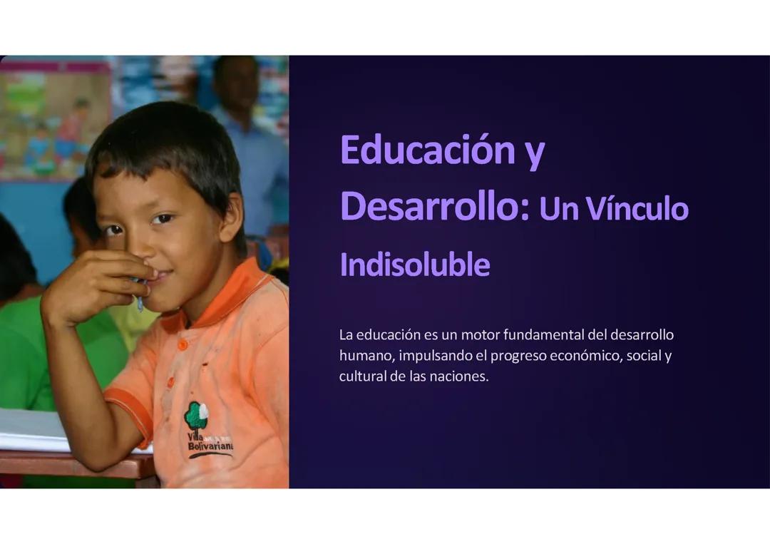Educación y desarrollo: 