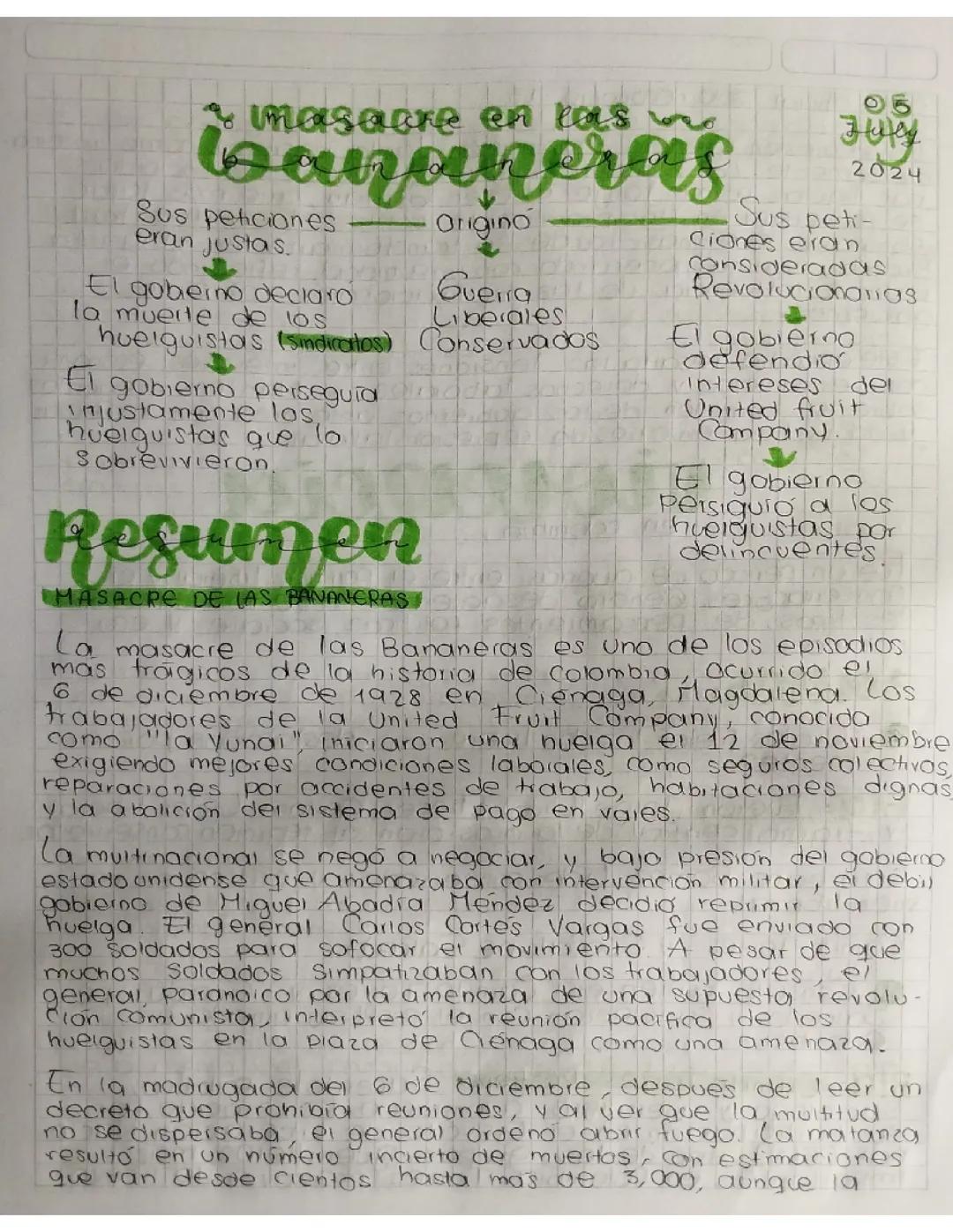 La Masacre de las Bananeras en Colombia
