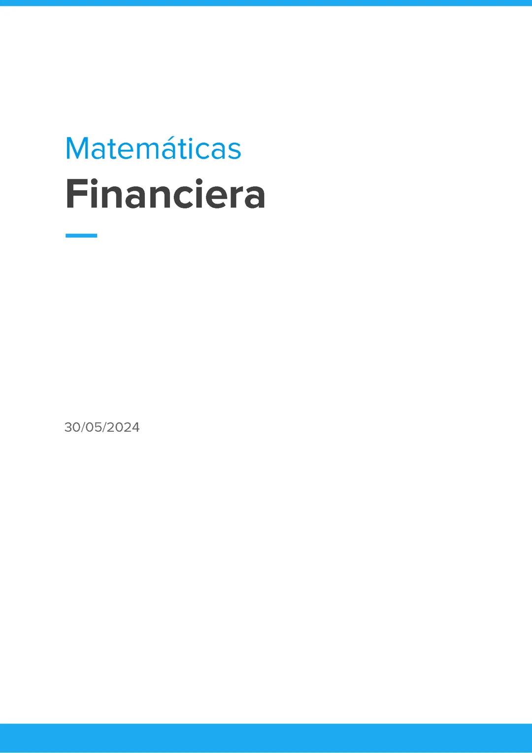 Matematicas Financiera