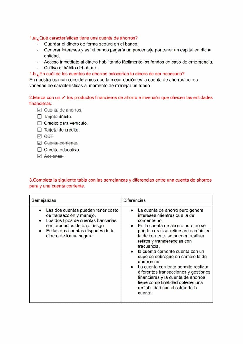 Matemáticas
Financiera
30/05/2024 1.a: ¿Qué características tiene una cuenta de ahorros?
Guardar el dinero de forma segura en el banco.
Gene