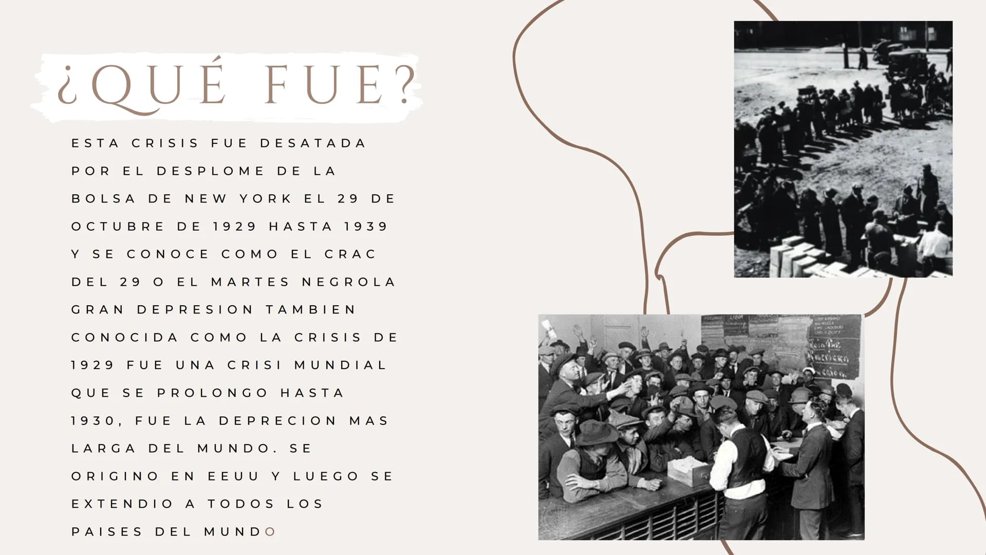 NOTIMUNDO
LA CRISIS
ECONOMICA
DE 1929
MARIA JOSE CAÑAS ¿QUÉ FUE?
ESTA CRISIS FUE
DESATADA
POR EL DESPLOME DE LA
BOLSA DE NEW YORK EL 29 DE
O