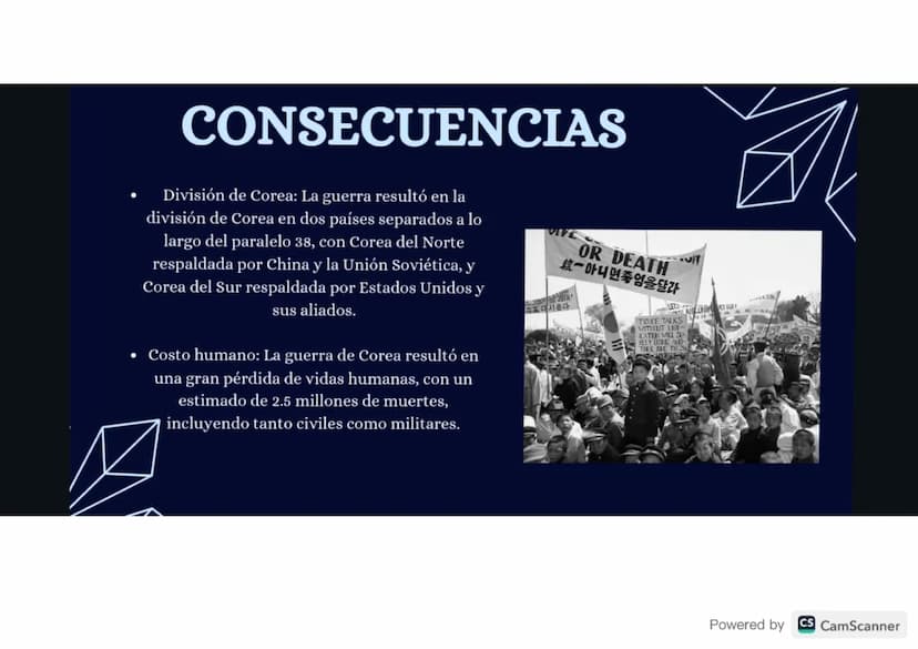 12:06
DESCRIPCIÓN:
La guerra de corea fue un conflicto armado entre 1950 y 1953, la
guerra se desató después de que Corea del Norte que esta