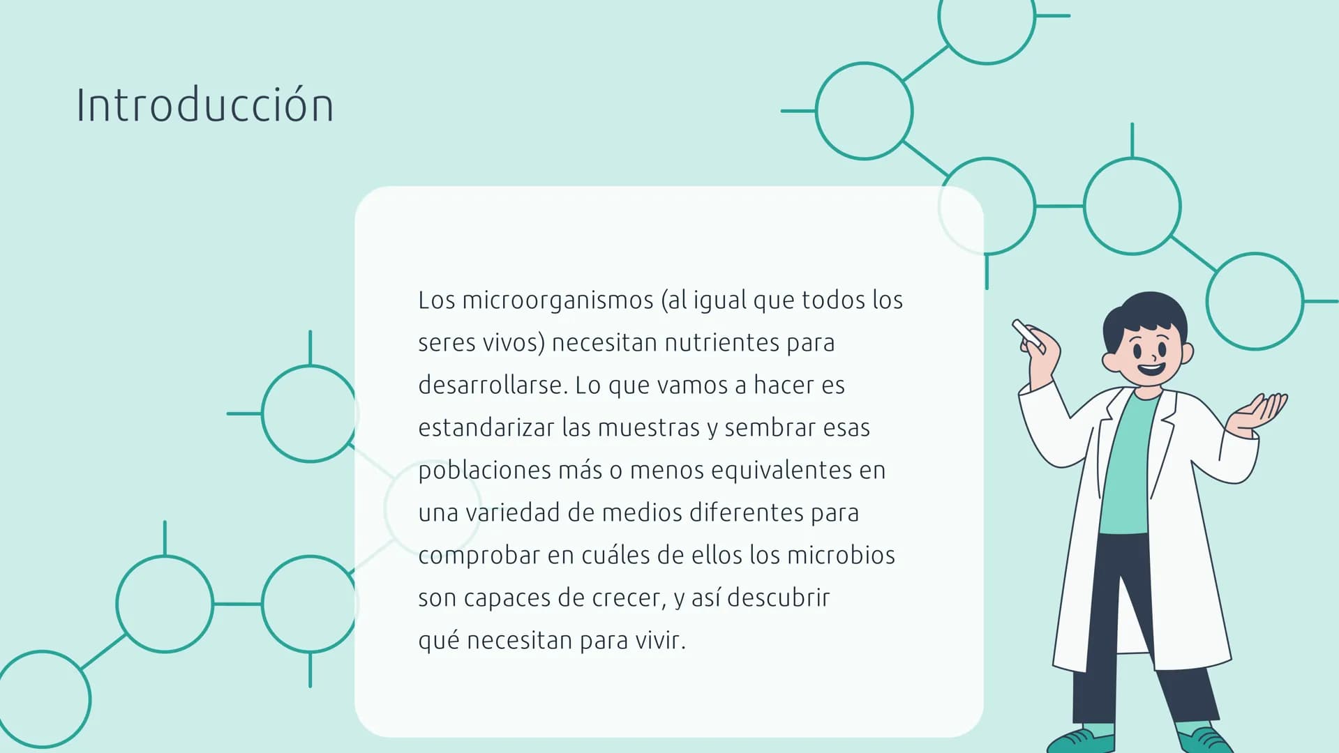 о
CULTIVO DE
MICROORGANISMOS
10 Introducción
Los microorganismos (al igual que todos los
seres vivos) necesitan nutrientes para
desarrollars