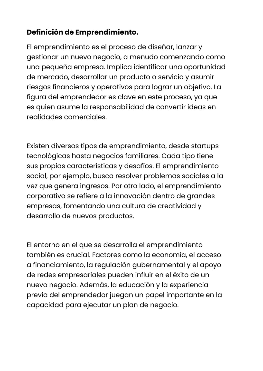 Definición de Emprendimiento.
El emprendimiento es el proceso de diseñar, lanzar y
gestionar un nuevo negocio, a menudo comenzando como
una 