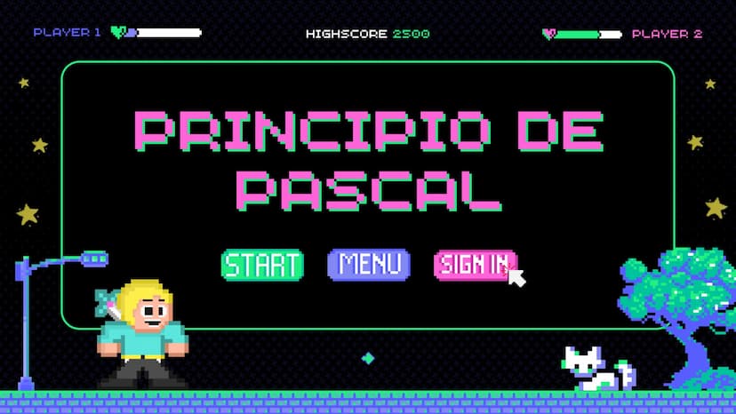 PLAYER 1
HIGHSCORE 2500
PRINCIPIO DE
PASCAL
START MENU SIGNIN
PLAYER 2 MENU <-01
07
12
BIOGRAFIA
BLAISE PASCAL FUE UN DESTACADO MATEMÁTICO,
