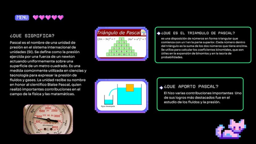 PLAYER 1
HIGHSCORE 2500
PRINCIPIO DE
PASCAL
START MENU SIGNIN
PLAYER 2 MENU <-01
07
12
BIOGRAFIA
BLAISE PASCAL FUE UN DESTACADO MATEMÁTICO,
