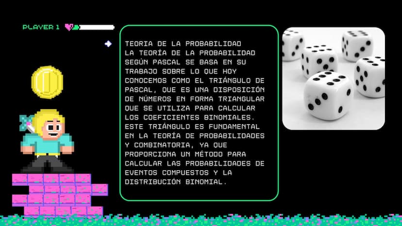 PLAYER 1
HIGHSCORE 2500
PRINCIPIO DE
PASCAL
START MENU SIGNIN
PLAYER 2 MENU <-01
07
12
BIOGRAFIA
BLAISE PASCAL FUE UN DESTACADO MATEMÁTICO,

