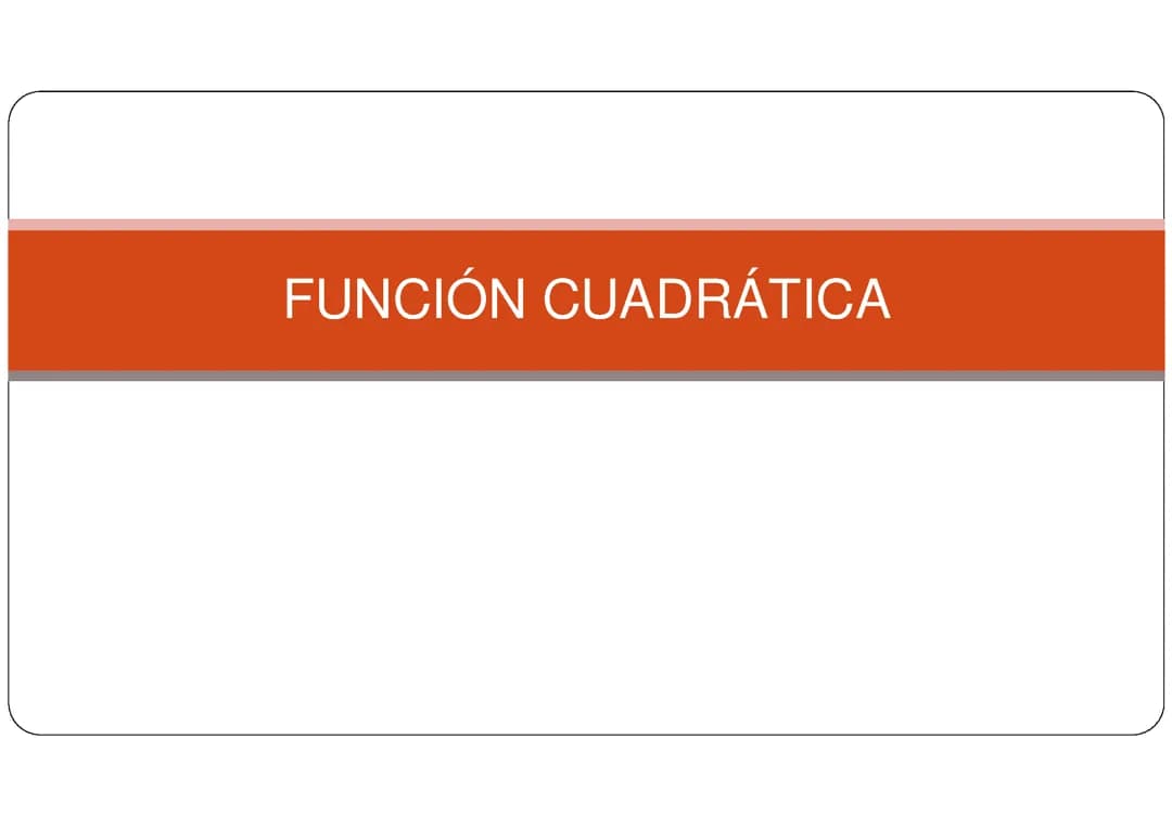 Función cuadrática