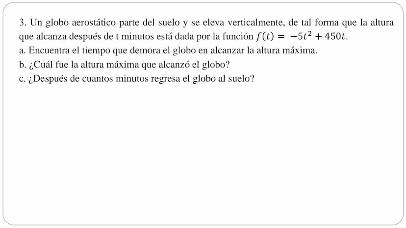 FUNCIÓN CUADRÁTICA Función cuadrática
Una función de la forma f(x) = ax² + bx + c, donde a, b, c ER ya #0,
recibe el nombre de función cuadr