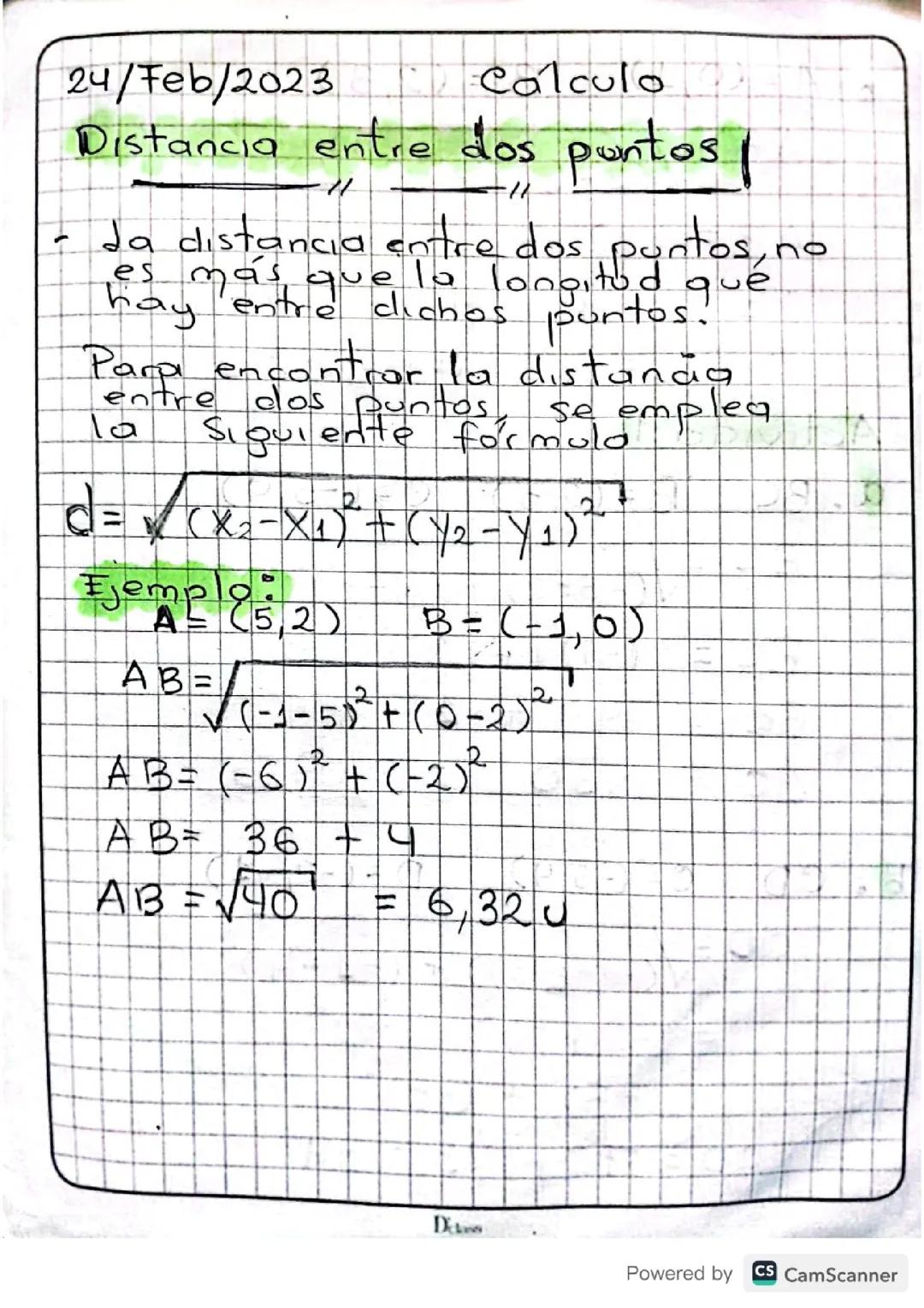 DISTANCIA ENTRE DOS PUNTOS EN EL PLANO