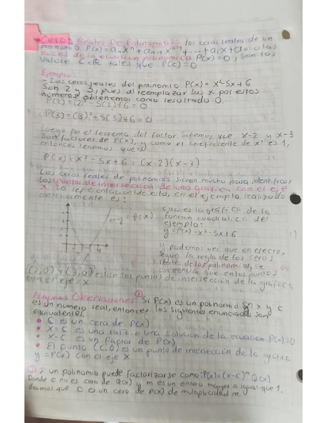 Ceros reales de polinomios