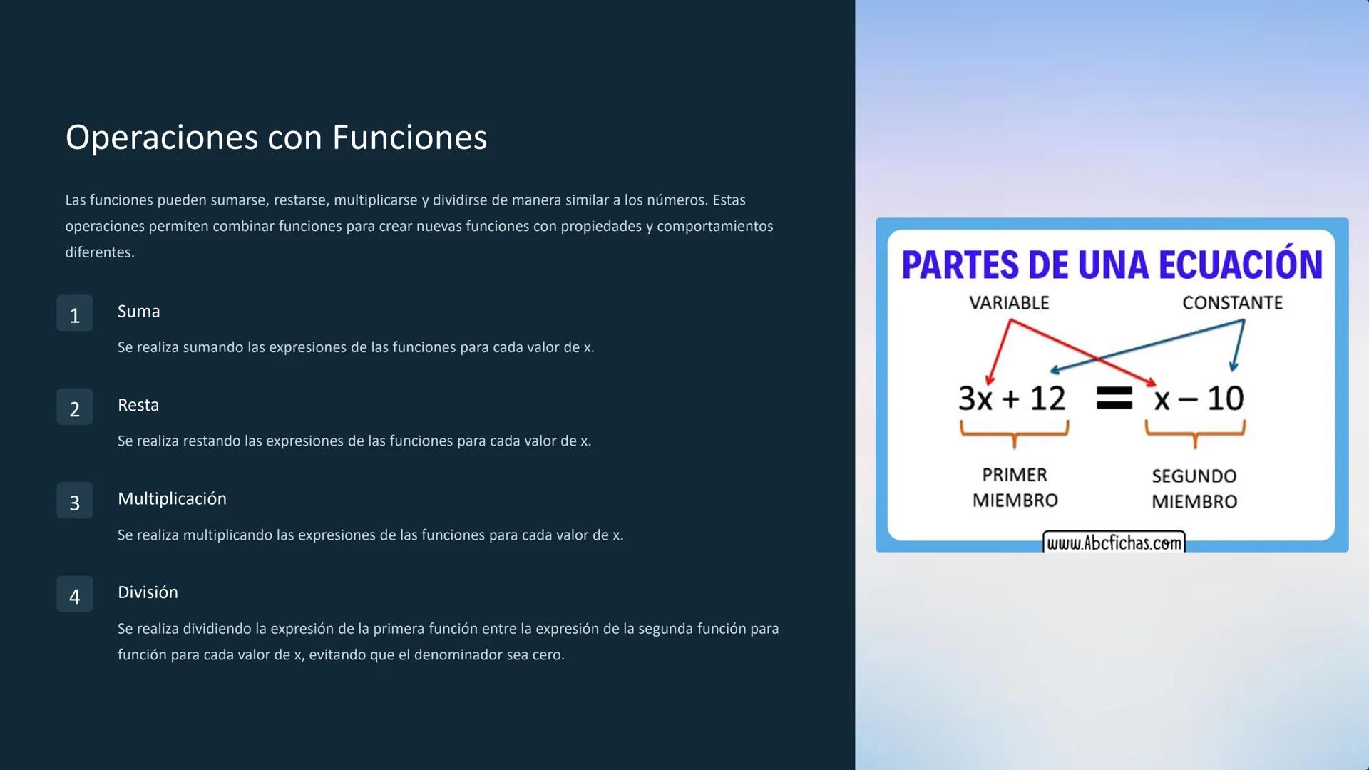 Funciones: Un Viaje a la
la Expresión Matemática
Las funciones son una herramienta fundamental
fundamental en matemáticas que nos permiten
p