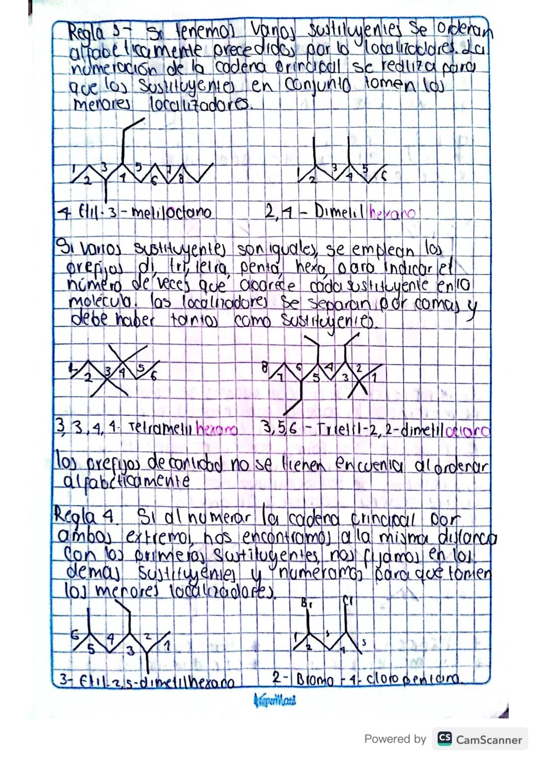 T
сна CH
CH3
CH
T
all
Ch
2-metilcenta no!
CH2-CH3
CH₂ =CH-CH₂
+
CH2
сна
3-metil hexano
4
C
-
Regla 2 Toy Sustituyentes se nombran cambiando
